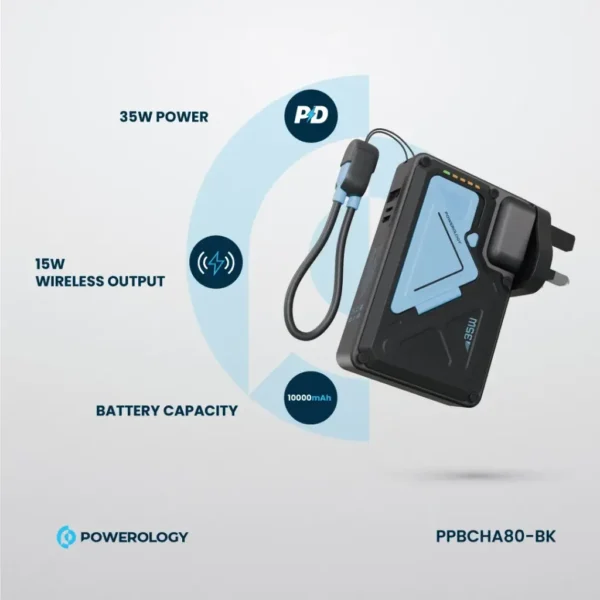 Powerology 10000mAh Wall Charger MagSafe Power Bank - Image 9