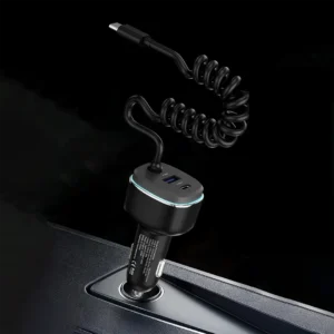 Powerology 120W Fast Car Charger - Black - Image 3