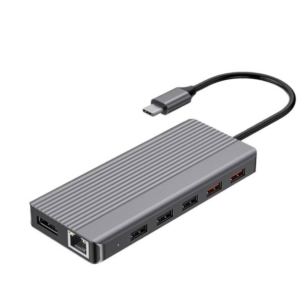 Powerology 12in1 USB-C Hub: HDMI, Type-C PD 100W, Ethernet, VGA, USB, SD/MicroSD, 3.5mm AUX - Image 5
