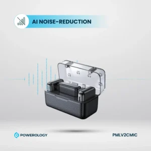 Powerology Dual Microphone Professional Set: Wireless Lavalier Mics with Noise Reduction - Black - Image 5