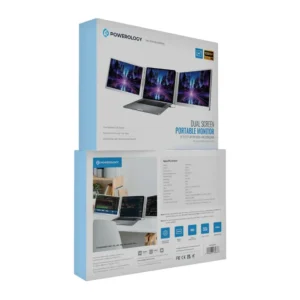 Powerology Dual Screen Portable Monitor: 15.6" FHD Dual-Screen with USB-C Connectivity - Image 2
