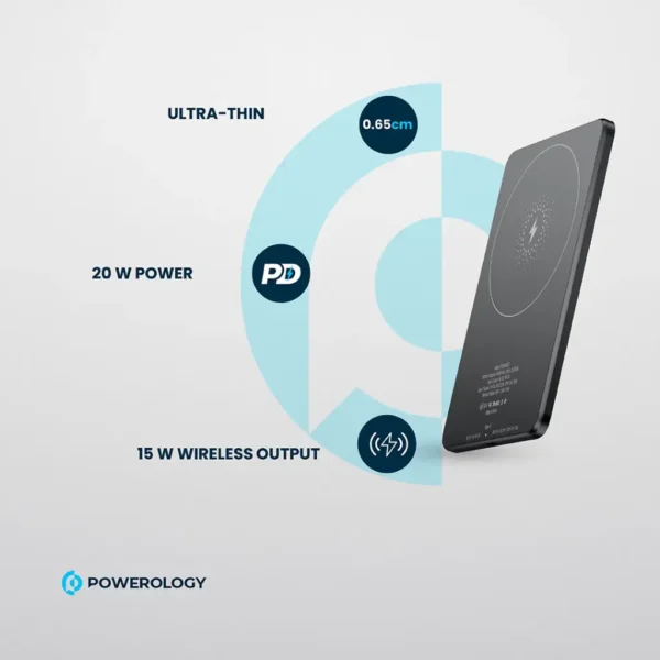 Powerology Ultra-Thin 5000mAh MagSafe Power Bank - Image 6