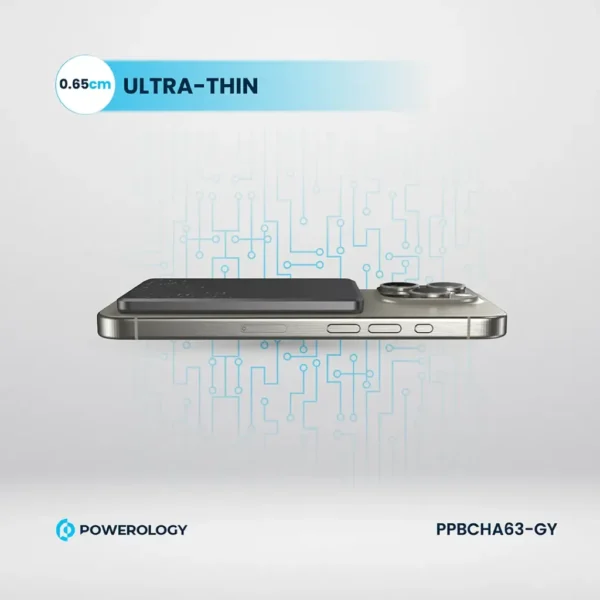 Powerology Ultra-Thin 5000mAh MagSafe Power Bank - Image 8