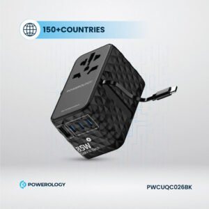 Powerology Universal GaN 85W Super Charger: Retractable Type-C Cable Wall Adapter - Image 6