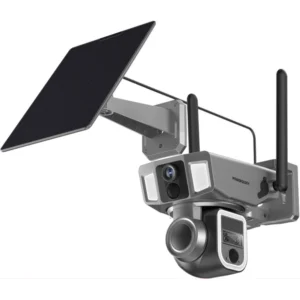 Powerology 4G/WiFi 10X Zoom 2MP+2MP 360˚ Ultimate Outdoor Versatile Camera, IP66 Waterproof Dustproof, Solar Power Recharging, Siren Alarm, Built-In Mic & Speaker, Powerful Bullet Lights, Whole-Day Recording - Image 3