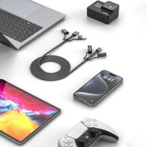 Green Lion 6-in-1 Charging Cable: 1.2m Multi-Head with PD 60W & LED Lights - Image 4