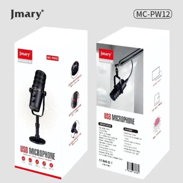 Jmary MC-PW12 Professional USB Microphone For Podcasting, Gaming, Streaming, Recordings - Image 16