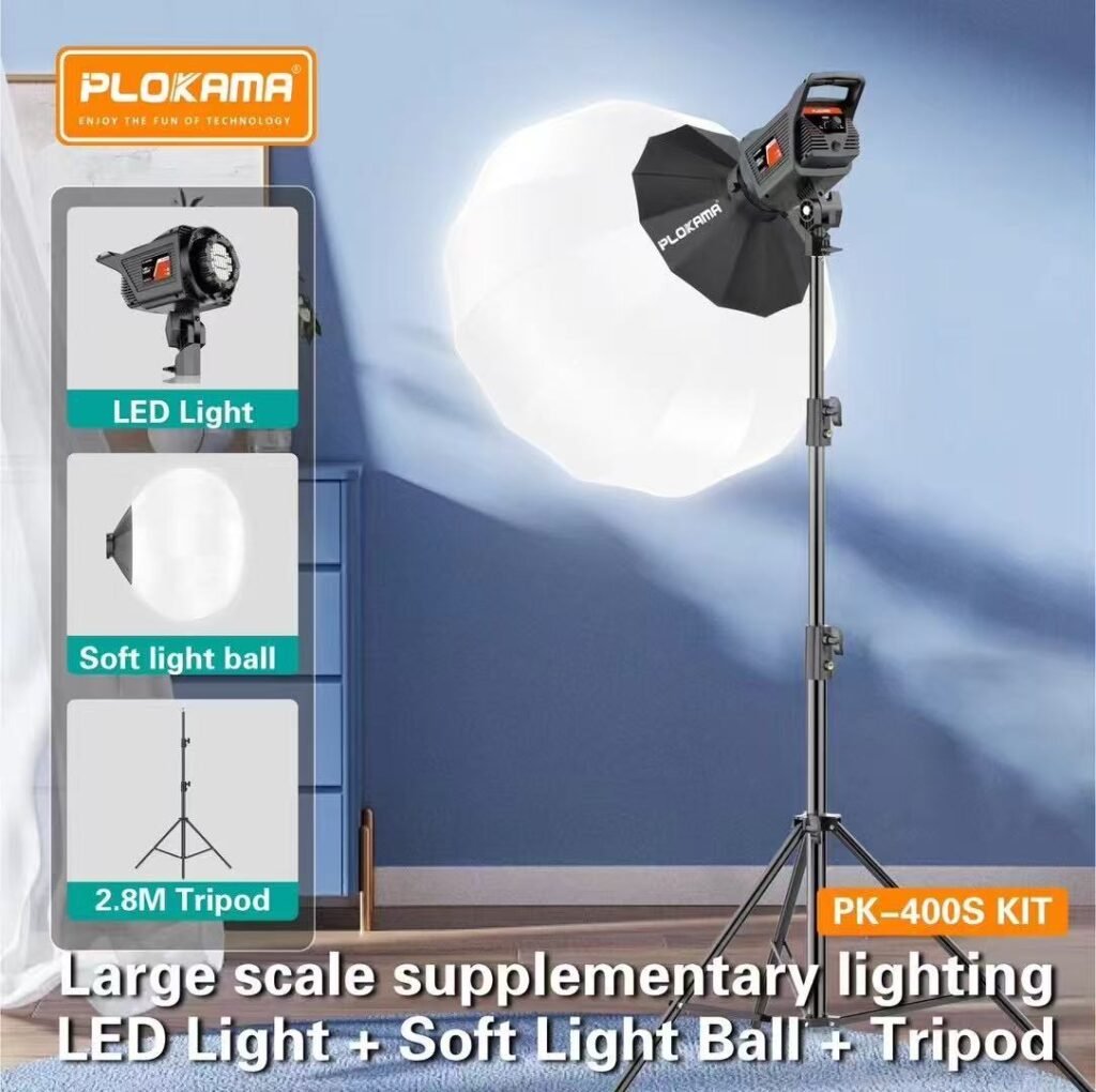 Plokama PK-400S Balloon Flash Light with Tripod