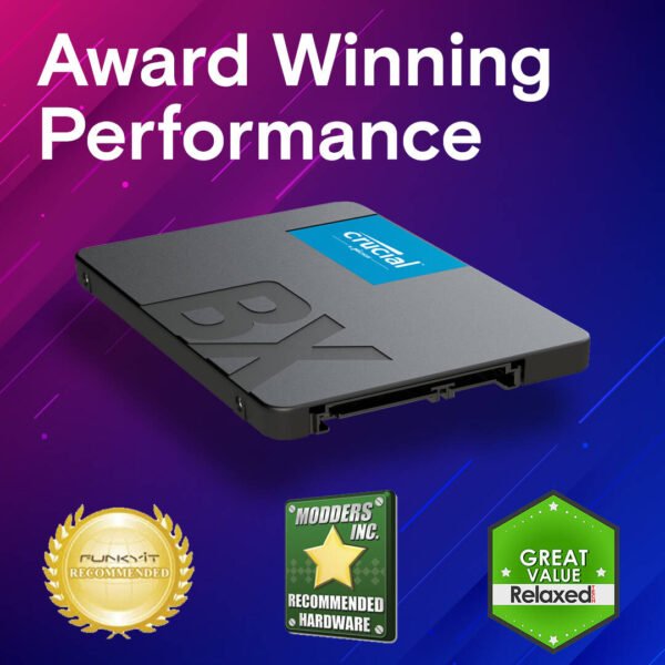 Crucial BX500 SATA 2.5" Internal SSD, 500GB Capacity, 540 Mb/s Sequential Read, 500 Mb/s Sequential Write, 120TB TBW SSD Endurance, Black - Image 4