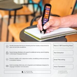 Green Lion Translation Pen 1000mAh Battery, Dictionary & Vocabulary, Macro 2 MP Scanning Head, Touch Screen Interface, Voice Translation, Photo Translation, TF Card Input, Smart Recording - Image 8