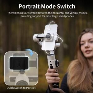 Zhiyun Smooth 5S Combo Professional Gimbal Stabilizer for Smartphone, Handheld 3-Axis Phone Gimbal, Portable Stabilizer Compatible with iPhone and Android - Gray - Image 3