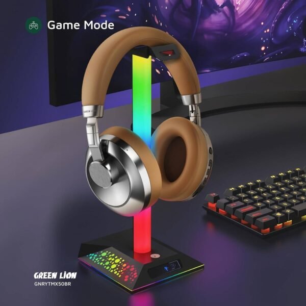 Green Lion Rhythm X50 ANC Wireless Headphones, 50H Long Playtime, Hybrid Active Noise Cancelling Headphones, Hi-Res Audio, Bluetooth V6.0, Game Mode, 4-Mic Calls, Foldable, Voice Assistant - Image 8