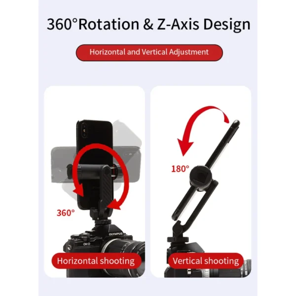 Jmary BH-05 Double Cold Shoe Extension Mobile Holder - Image 3