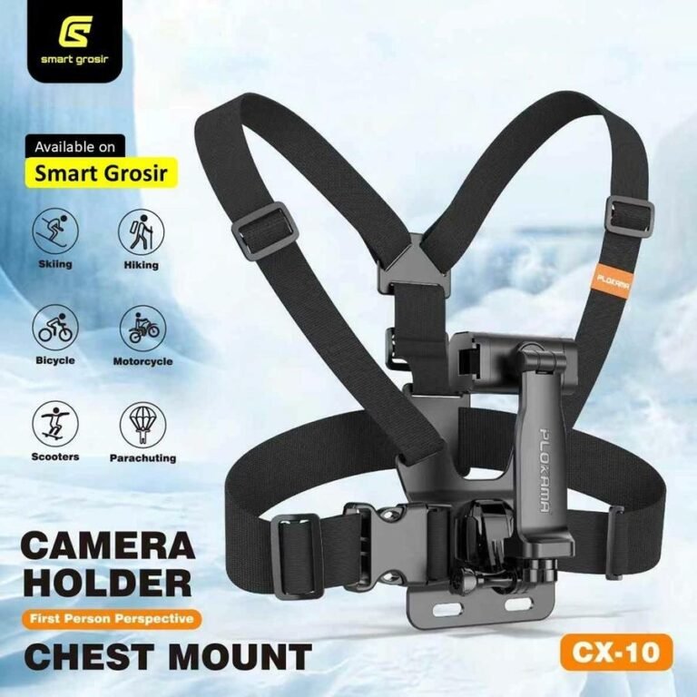 PLOKAMA CX-10 Chest Mount Camera Holder Chest Support Harness Mount Adjustable Chest Strap Belt Mobile Phone Strap Clip