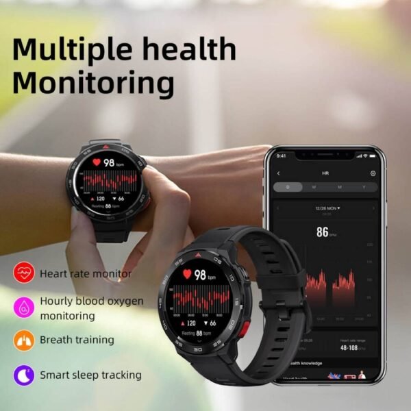 Mibro GS Pro, Smartwatch, 1.43" AMOLED Screen, 316L Stainless Steel Case, Long-Lasting Battery, 5ATM Waterproof, SpO2, 24/7 Heart Rate All-Day Health Monitoring - Image 10