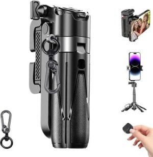 JMARY MT-18 Selfie Stick Multi-functional Smartphone Grip Tripod 2025 Newly Developed Ultra Mini 4 Levels of Telescopic Foldable Smartphone Holder Smartphone Tripod Remote Control Cold Shoe - Image 4
