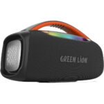 Green Lion Beam Pro Portable Speaker, 120W Power, Wireless Mic, IPX6 Waterproof, 8 Light Modes, Extra Bass, 360 Audio, Multi-Input Support (AUX/USB-C/TF/MIC)