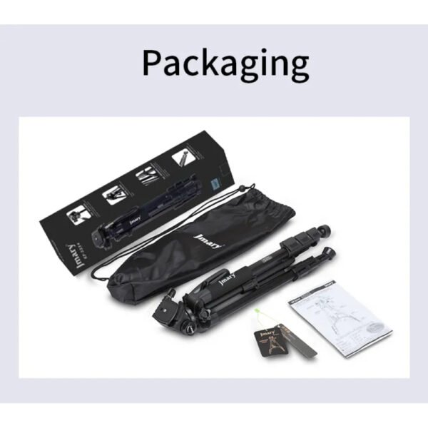 Jmary KP-2234 Professional Aluminium Tripod for All DSLR Cameras (Black) - Image 11