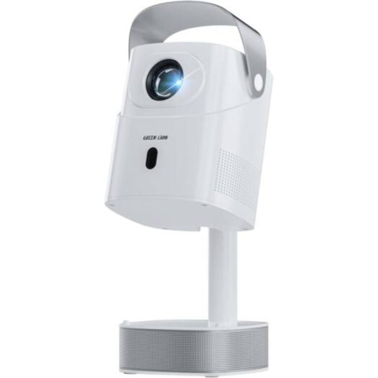 Green Lion Pluto 4K Portable Projector, Remote Control, 50"-180" Screen Size, 1280 720, 90 Rotation, 1GB RAM, 8GB Storage, 250 ANSI Brightness, Amlogic 950S CPU, (HDMI, USB, WiFi6, BT)