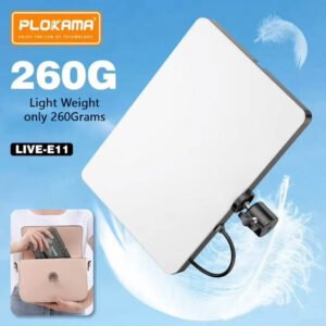PLOKAMA E11 LIVE 9" LED Studio Light USB Plug Dimmable 2700-6500K Cool & Warm Light (without tripod) - Image 5