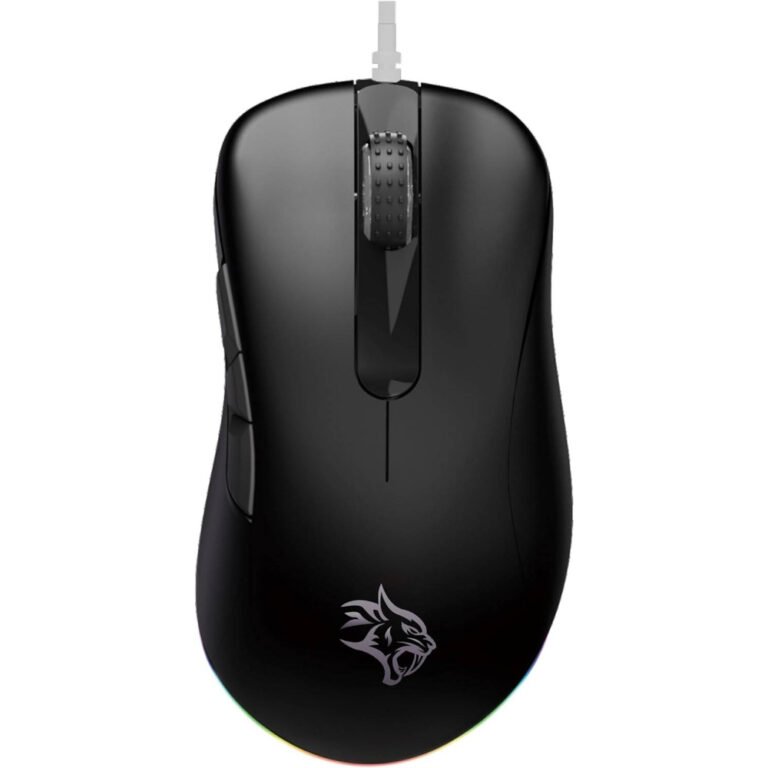 Porodo Gaming BlackHawk 8D Wired Gaming Mouse PWM3389 Sensor with TTC Switch - Black