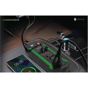 Green Lion Spark 300W Power Inverter - Black with Type-C, USB-A Ports, 2 AC Outlets, Surge Protection, and High Voltage Protection for Safe, Reliable Charging - Image 4