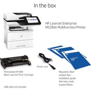 HP MFP M528dn Monochrome Laser Printer, Print Speed 45 ppm, 8.5 x 14" Flatbed Scanner, Print Speed 45 ppm, 1200 x 1200 dpi, 100-Sheet ADF, 8" Color Touchscreen, - Image 10