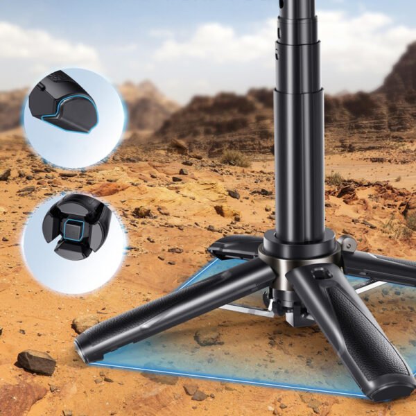 JMARY MT-18 Selfie Stick Multi-functional Smartphone Grip Tripod 2025 Newly Developed Ultra Mini 4 Levels of Telescopic Foldable Smartphone Holder Smartphone Tripod Remote Control Cold Shoe - Image 8
