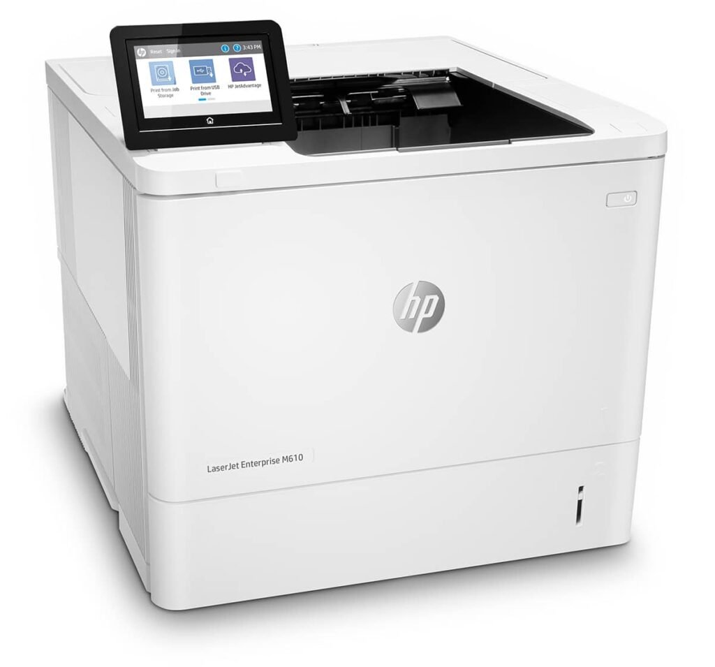 HP LaserJet Enterprise M612dn Monochrome Printer with built-in Ethernet & 2-sided printing