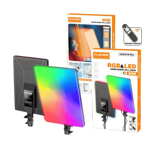 Plokama Live P19 Pro RGB LED Panel Light 19inch Fill Light Multi Color with Remote Control High Brightness