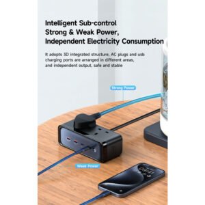 Mcdodo CH-459 6-in-1 70W GaN Surge Protection Power Strip - Image 9