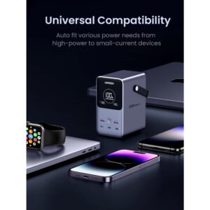 UGREEN 300W 48,000mAh Portable Charger Power Bank with Smart Digital Display, Lighting and SOS Mode, 153Wh 5 Ports USB C Battery Pack for Outdoor Camping and Home Backup for Laptop and Smartphones - Image 3