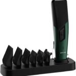 Green Lion Trim Flex Hair Trimmer, 6 Size Combs, 1/2/3/6/9/12mm, 45 Minutes Working Time, 600mAh, 8 Hours Charging Time, Innovative Design, 6800RPM- Green & Black