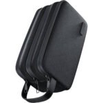 Green Lion Stallion Clutch Bag, Water-Resistant Exterior, Three Compartments, Ergonomic Design, Organized Space, Soft Interior, Sturdy Handle, Mesh Pockets, Delicate Texture - black