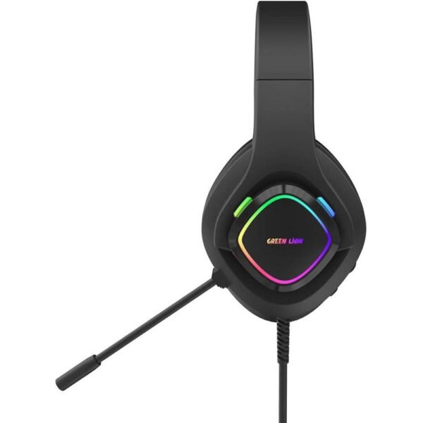 Green Lion GP32X Gaming Headphone, 50mm Speakers, 2.1m Cable Length, RGB, included micrphone, Comfortable, 360" Bendable - Image 2