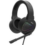 Green Lion GP27X Gaming Headphone, Built-in Omni-Directional Noise Cancelling Microphone, 2.1m Cable Length, 360" Free Bending, 50mm Speakers, RGB