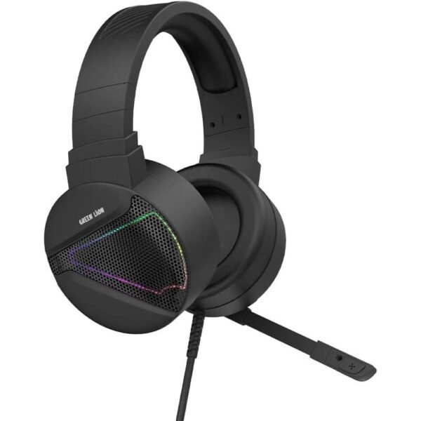Green Lion GP27X Gaming Headphone, Built-in Omni-Directional Noise Cancelling Microphone, 2.1m Cable Length, 360" Free Bending, 50mm Speakers, RGB - Image 2