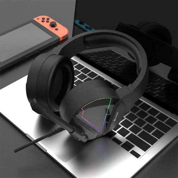 Green Lion GP27X Gaming Headphone, Built-in Omni-Directional Noise Cancelling Microphone, 2.1m Cable Length, 360" Free Bending, 50mm Speakers, RGB - Image 4