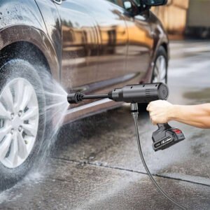 Green Lion CX240 Cordless Pressure Wash Gun, 6000mAh Detachable Battery, 15-20mins Working time, 14mm Cylinder Outlet, 36bar Max Pressure, 4L/min Water Flow, 6-8 Mtr Range, 240W, 21V, with Storage Bag - Image 4