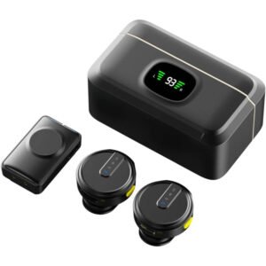 Green Lion GLM-Wireless Mic Lite, Compact & Portable Digital Display Up To 20m Transmission Range 2.4Ghz Digital Frequency 21 Hrs with Charging Case 21 Hrs with Charging Case Working 800mAh - Image 2