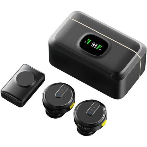 Green Lion GLM-Wireless Mic Lite, Compact & Portable Digital Display Up To 20m Transmission Range 2.4Ghz Digital Frequency 21 Hrs with Charging Case 21 Hrs with Charging Case Working 800mAh - Image 2