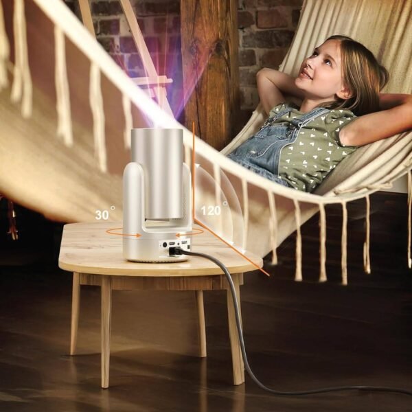 Green Lion Prisma 4K Portable Projector with 5200mAh Battery & Speaker & Remote Control, 150 ANSI Lumens, Screen Mirroring, (HDMI, USB, WiFi, BT) Connectivity, Android 9.0 - Image 4