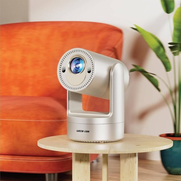 Green Lion Prisma 4K Portable Projector with 5200mAh Battery & Speaker & Remote Control, 150 ANSI Lumens, Screen Mirroring, (HDMI, USB, WiFi, BT) Connectivity, Android 9.0 - Image 2