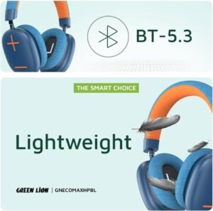 Green Lion Echo Max Headphone, AUX Cable, Bluetooth v5.3, Microphone, 48 Hours Playtime, Lightweight and Portable, 500mAh Lithium-ion Polymer Battery - Image 7