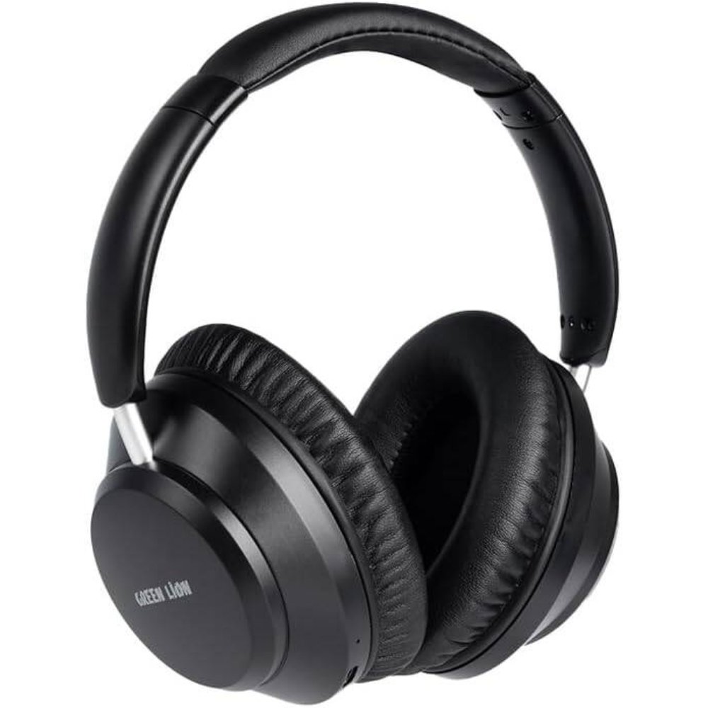 Green Lion Santiago Wireless Headphones: Over-Ear with 40mm Drivers & 30H Battery in Black