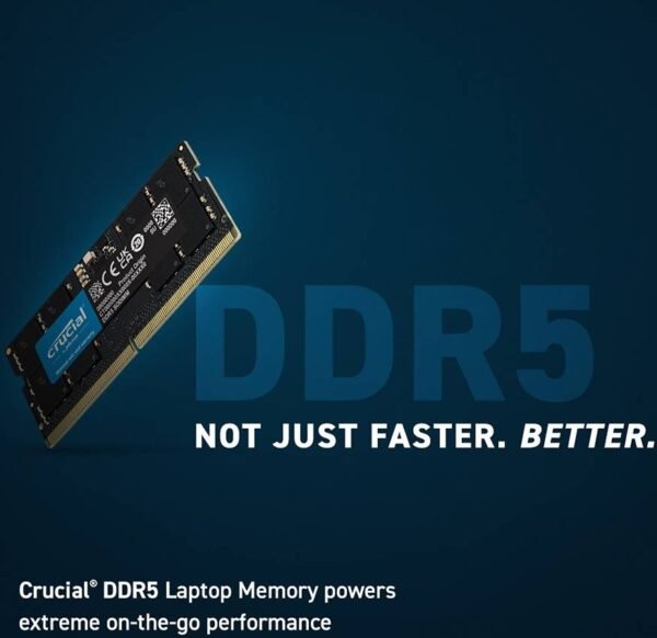 Crucial 16GB DDR5 SODIMM Laptop Memory (RAM), 16GB Capacity, DDR5-5600 Speed, 46-45-45 JEDEC, 1.1 Voltage, Unbuffered - Image 3