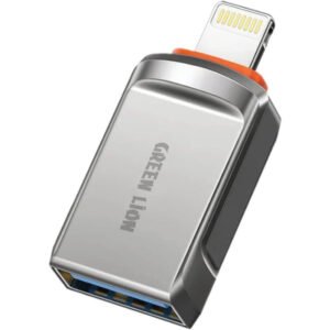 Green Lion OTG Adapter USB-A To Lightning Head, Wide Compatibility, Impressive Speed Transmission, Long-Term Use, Zinc Alloy Shell, 120W Charging, 480mbps Transfer, Phone/Table