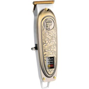 Green Lion Gentleman Hair Trimmer 5W, 1/2/3/4 mm Combs Size, Titanium Coated Blade, 1200 mAh Battery,Oil Reminder, LED Display, 6500 RPM, 3H Working Time, 280 DC Motor - Gold