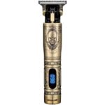 Green Lion Pirates Hair Trimmer with 3 Clippers 600mAh, 6500RPM, LCD Display, 60minutes Working Time, Type-C Charging, Metal Body, Lightweight & Portable - Gold