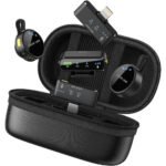 Green Lion GM-85X 3 In 1 Wireless Microphone, LED Display, 6H Working Time, USB-C/Lightning Head/Camera Receiver, Noise Reduction/Reverb/Silent Mode, 360 Surround Sound, Plug & Play- Black